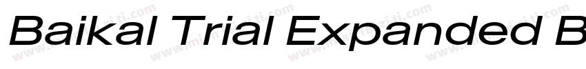 Baikal Trial Expanded Bold字体转换